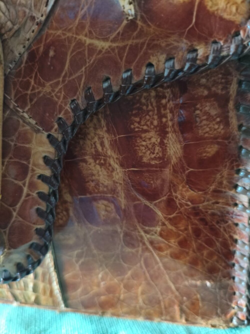 🐊 Vintage Genuine Alligator Handbag | Made in Cuba | Late 1940s–Early 1960s - Picture 10 of 12